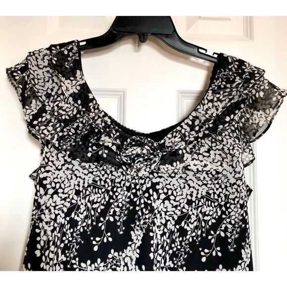 R&K ORIGINALS - 🎉HP🎉 EUC - L Sz 12 2-Piece Dress/Flutter-Sleeves & Boat-Neck - Picture 14 of 16